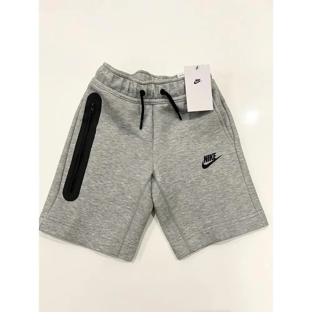 $65 NIKE BOYS TECH PACK SHORTS SIZE XS GREY HEATHER NEW